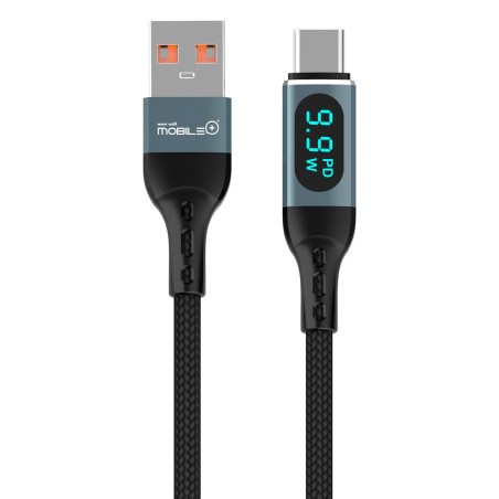 USB-A to USB Type-C cable, cable length: 1 m. Fast Charge (Up to 5A...