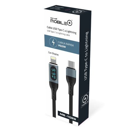 Cabo USB Tipo-C a Lightning, longitud cable: 1 m. MOBILE+ MB-1029