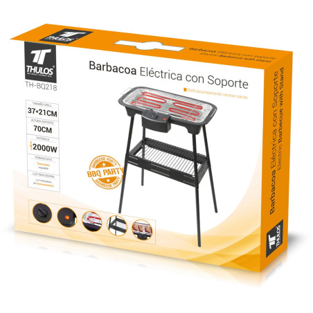 ELECTRIC BARBECUE WITH SUPPORT, ADJUSTABLE THERMOSTAT, 2000W. THULO...