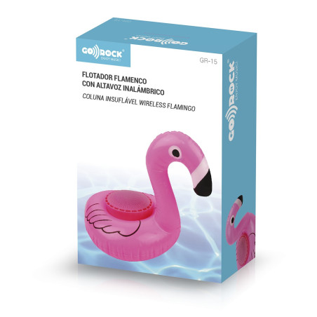 Flutuador Flamingo com alto-falante sem fio GO-ROCK GR-15