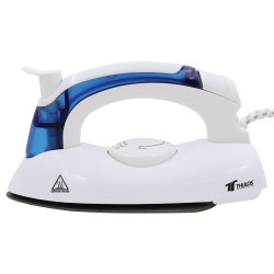 Travel iron with folding handle, Power: 700W. Includes cover and me...