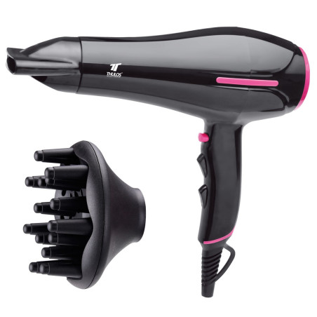 Hair dryer, 2 speeds, 3 temperatures, 2000W, with diffuser and conc...