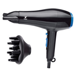 Hair dryer, 2 speeds and 3 heat settings. Includes concentrator and...