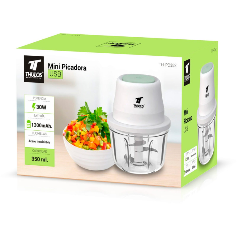 USB Mini chopper, capacity 350 ml. Stainless steel blade. THULOS TH...