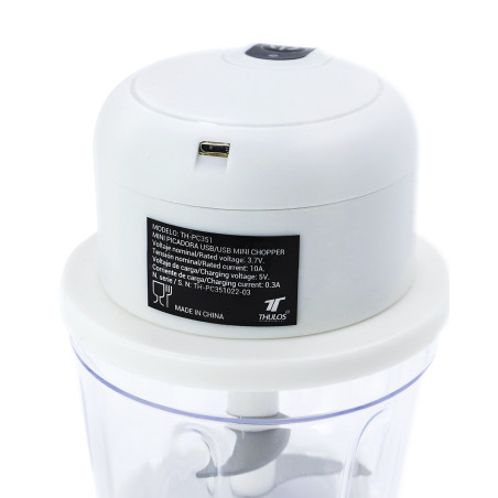 USB Mini chopper, capacity 350 ml. Stainless steel blade. THULOS TH...
