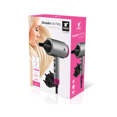 Ionic Hair Dryer. 1600-1800W. Includes diffuser and concentrator. T...