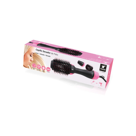 Escova 2 em 1: chapinha e secador de cabelo. THULOS TH-HAB360