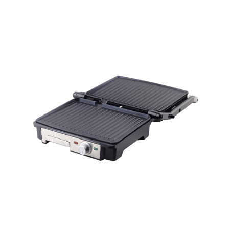 Panini Grill 2200W, opening 90º and 180º. THULOS TH-GP203