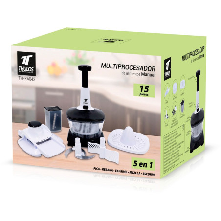 Processador de alimentos manual 5 em 1