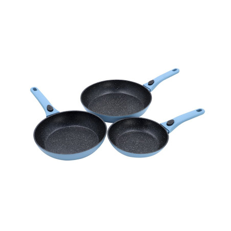 Frying Pan Non-stick Coating Stone Effect Ø20, Ø24, Ø 28 cm. BLUE S...