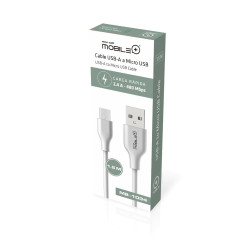 Cabo USB para MICRO-USB-A, Cabo 1,5m. MOBILE+ MB-1034. 2