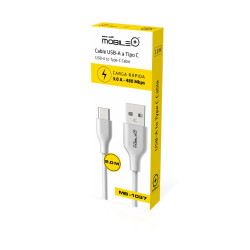 Cabo USB-A para Tipo C, Cabo 2.0m. MOBILE+ MB-1037. 2