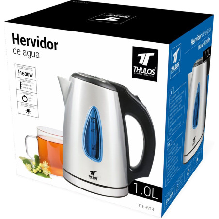 Kettle 1.0L, stainless steel body. THULOS TH-HV14