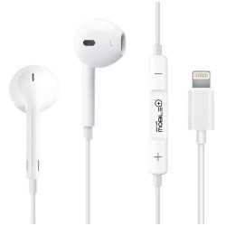  Auscultadores estéreo Lightning, cabo de 1,2 m, microfone incorpo...
