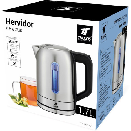 Water Kettle 1.7L, stainless steel body. THULOS TH-HV1701