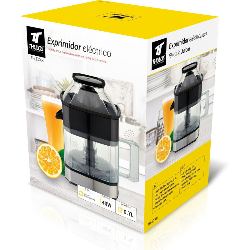 Espremedor elétrico 0,7 L, 40W, rotação em ambas as direções