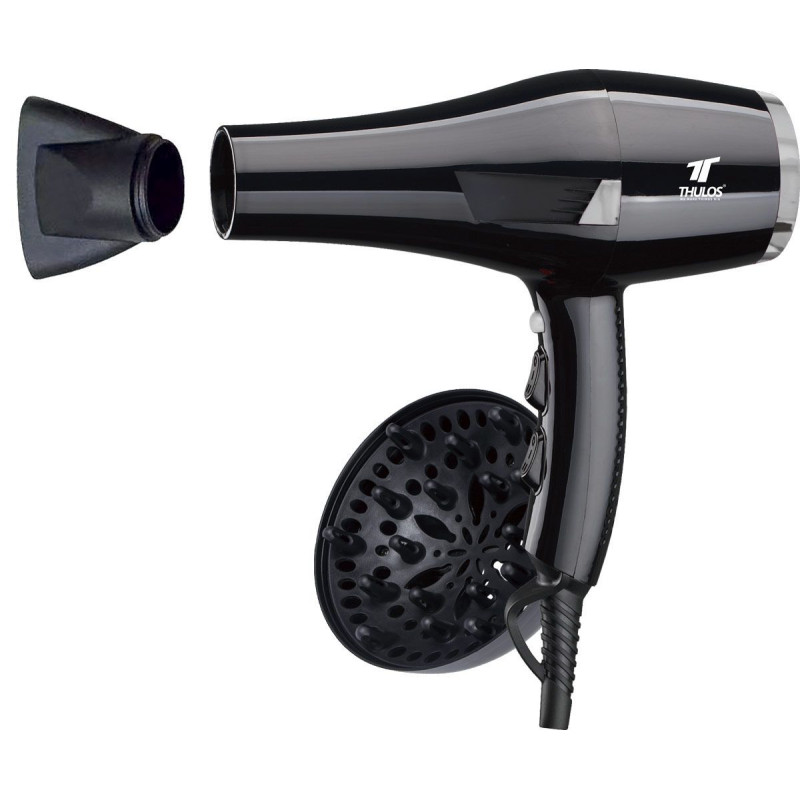 Hair dryer, 2000W, 2 speeds and 3 temperature settings, cold air bu...