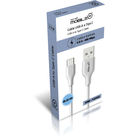 Cable de carga rápida y transmisión de datos USB-A a Tipo-C, longit...