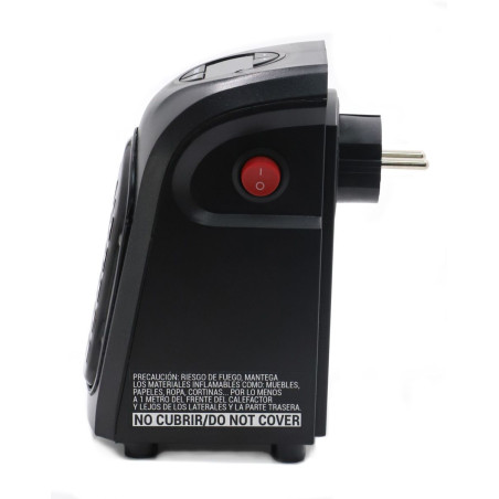 Plug-In Mini Heater, 2 Speeds, 400W, and Remote Control - THULOS TH...
