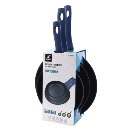 Conjunto de 3 frigideiras Ø20, Ø24 e Ø28 cm. Adequado para todos os...