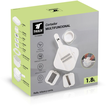 Multifunctional Cutter: Grates, crushes, and cuts with ease. THULOS...