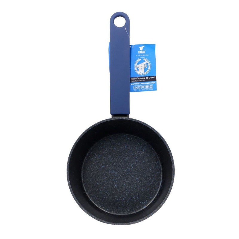 Sauce pan with Ø16 cm + Glass Lid. THULOS TH-FRP-37