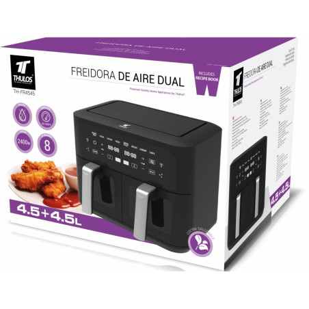 Dual Air Fryer, Capacity: 4.5+4.5L. THULOS TH-FR4545