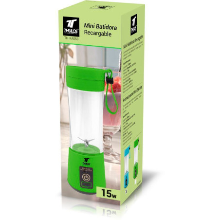 Mini liquidificador recarregável, capacidade: 380 ml. THULOS TH-KA053