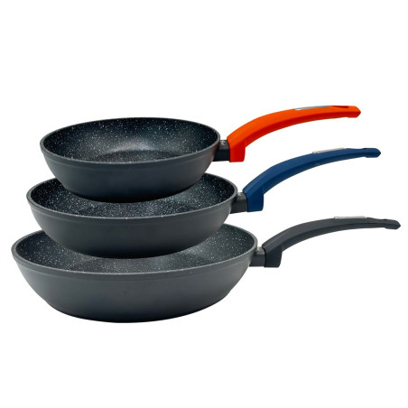 Conjunto de 3 Frigideiras de Alumínio, Tamanhos: Ø20, Ø24, Ø28 cm. ...