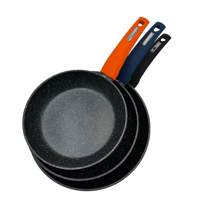 Conjunto de 3 Frigideiras de Alumínio, Tamanhos: Ø20, Ø24, Ø28 cm. ...