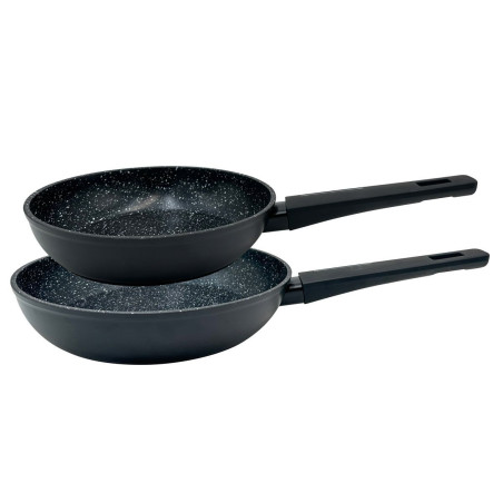 Set of 2 Aluminum Frying Pans, Sizes: Ø20, Ø24 cm. THULOS TH-FPS37 ...