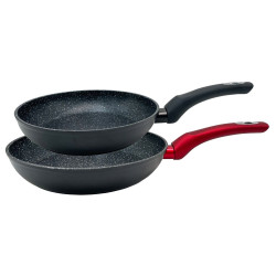 Set of 2 Aluminum Frying Pans, Sizes: Ø22, Ø26 cm. THULOS TH-FPS38 ...