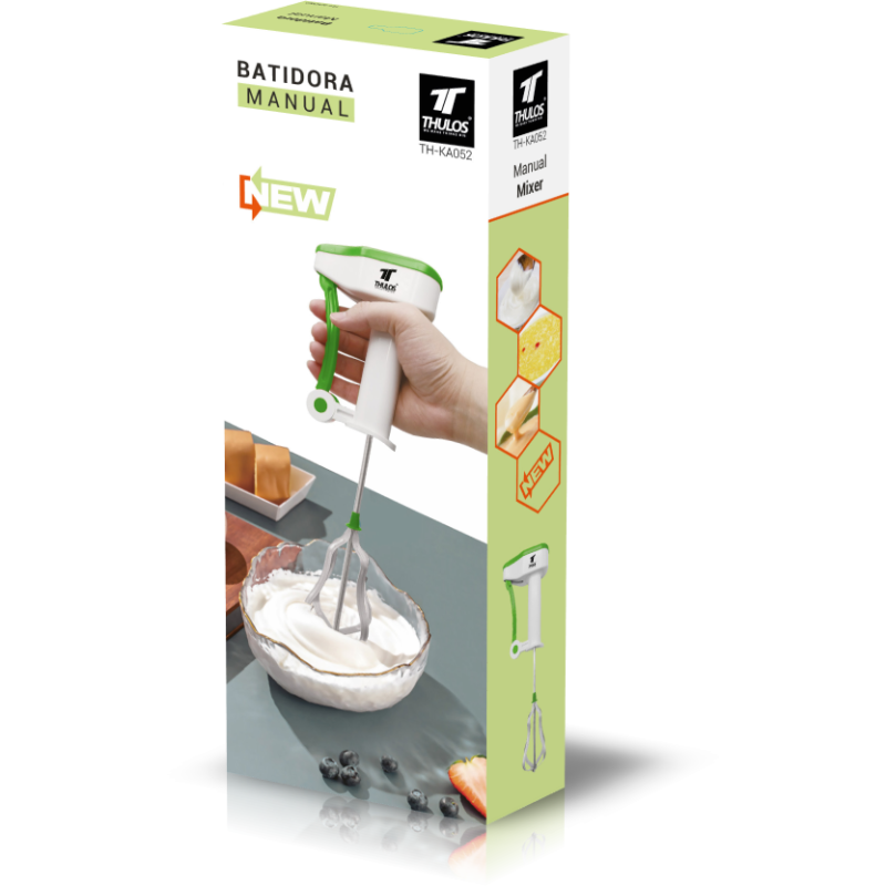 Batidora manual con varillas de acero inoxidable. THULOS TH-KA052 Thulos Inicio TH-KA052