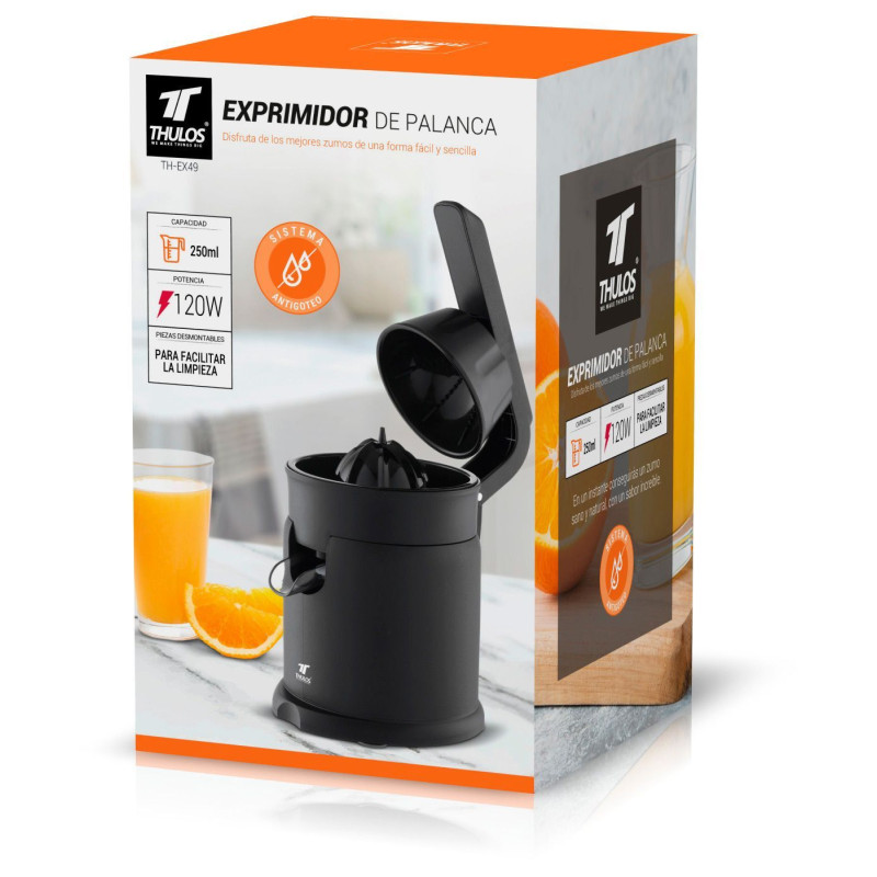 Exprimidor de palanca, 120W, 250 ml. de capacidad. THULOS TH-EX49 Thulos Inicio TH-EX49