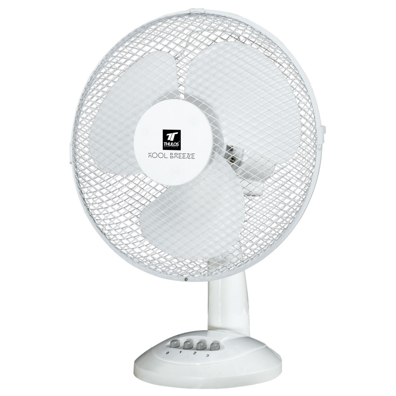 Ventilador de sobremesa ø12”, 40W de potencia, cabezal oscilante. T...