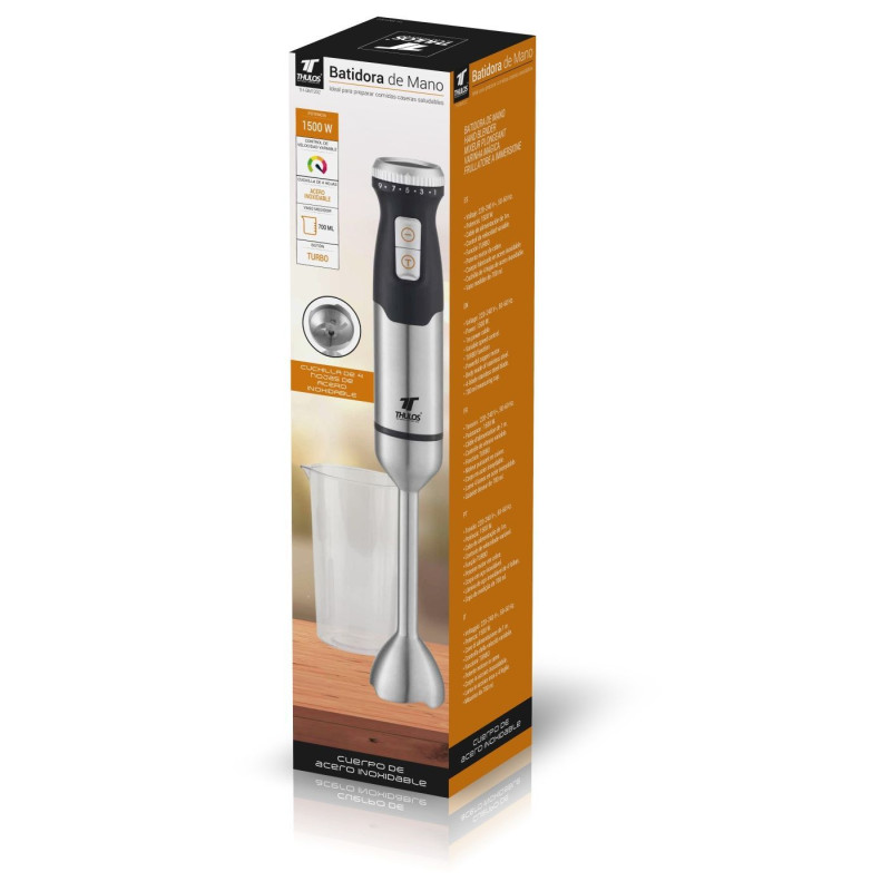 Hand blender 1500W with variable speed control and TURBO function. ...