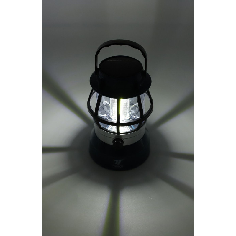 Lanterna de campismo com carregamento USB ou solar. THULOS TH-OA4004
