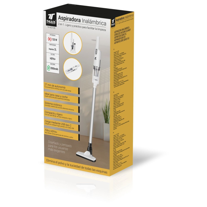 Aspirador sem fio, ideal para casa e carro, 120W, depósito de 0,2L,...