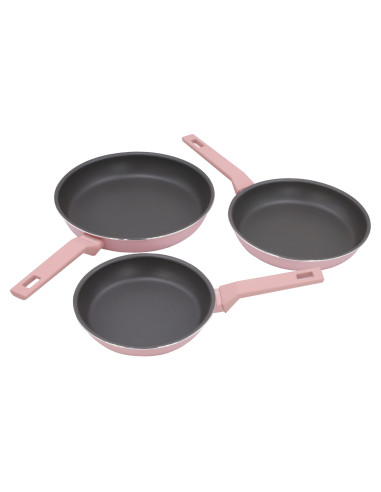 Conjunto de 3 frigideiras de alumínio, tamanhos: Ø20, Ø24, Ø28 cm. ...