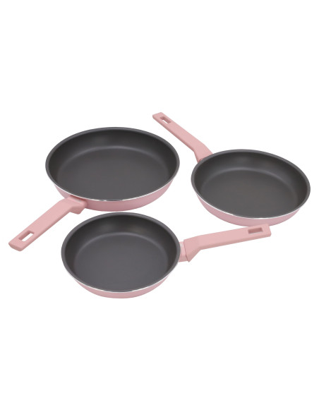 Conjunto de 3 frigideiras de alumínio, tamanhos: Ø20, Ø24, Ø28 cm. ...