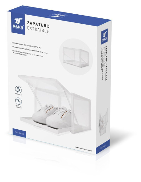 Zapatero extraíble, color blanco. THULOS TH-HW023 Thulos Inicio TH-HW023