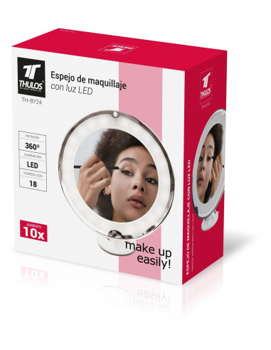 Espejo de maquillaje con LUZ LED. THULOS TH-BY24