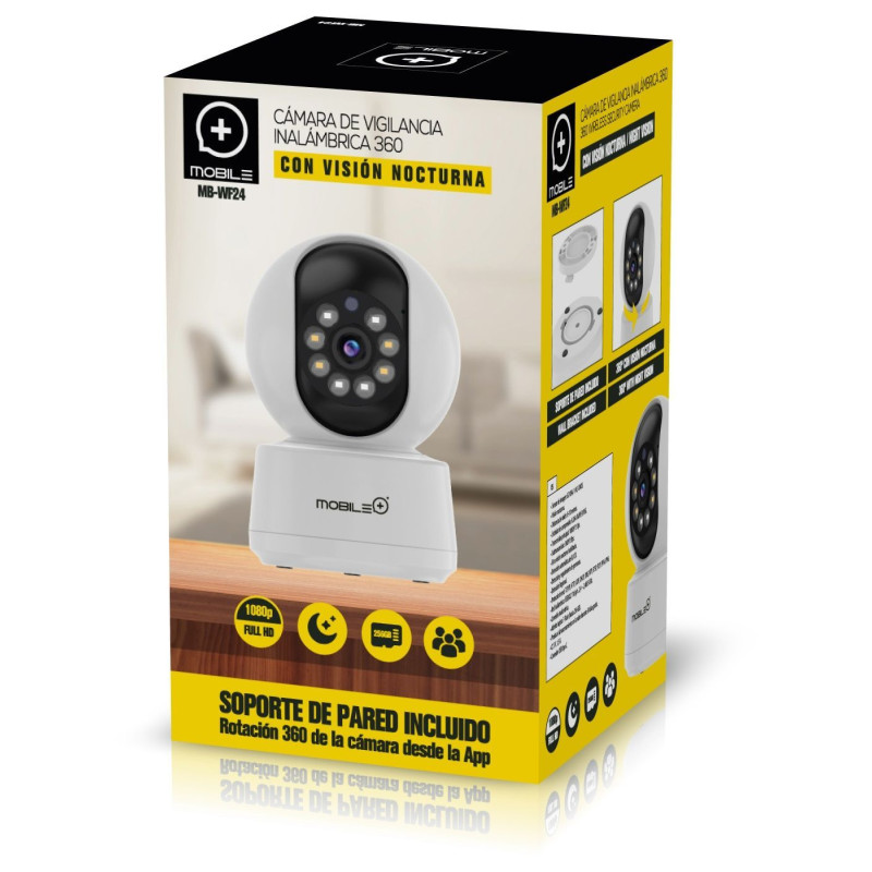 Cámara de seguridad 360º, wireless, visión noctura. MB-WF24 Thulos Inicio MB-WF24