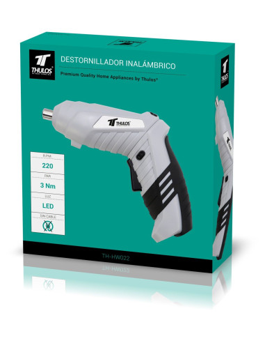 Cordless Screwdriver. Includes accessories. THULOS TH-HW022