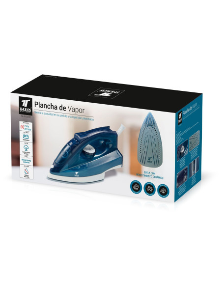Plancha de vapor 2400W, suela cerámica. THULOS TH-PV2410 Thulos Inicio TH-PV2410