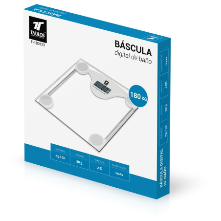 Digital Bathroom Scale, 180 Kg Capacity, Kg/Lb. THULOS TH-BD123