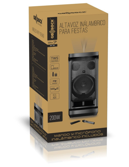 TWS Karaoke Tower Speaker, 200W RMS, includes remote control and wi...