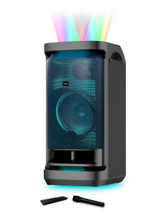 Altavoz torre TWS karaoke, 200w RMS, incluye mando a distancia y micrófono inalámbrico. GO-ROCK GR-718 Go-Rock Inicio GR-718