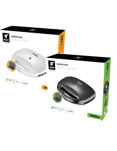 Sandwich maker, non-stick coating, 750W. THULOS TH-SW753