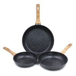 Conjunto de 3 frigideiras em alumínio forjado: Ø20, Ø24 e Ø28 CM. A... 2